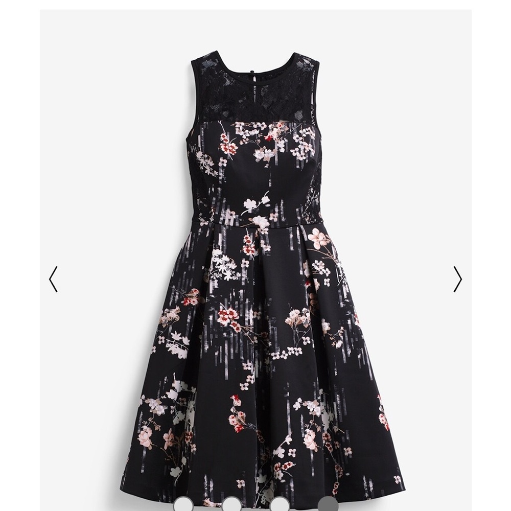 WHBM Floral-Print Fit-And-Flare Dress - Picture 4 of 11